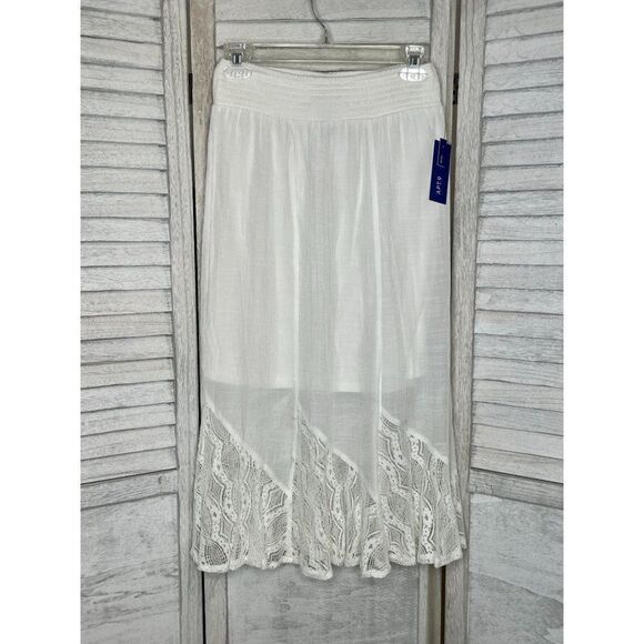 APT 9 Petites White Maxi Skirt Size PXS NWT NEW - Picture 1 of 7